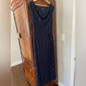 New with tags Navy Blue sequined lace fancy Dress!